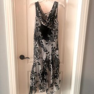 Black and white beaded dress
